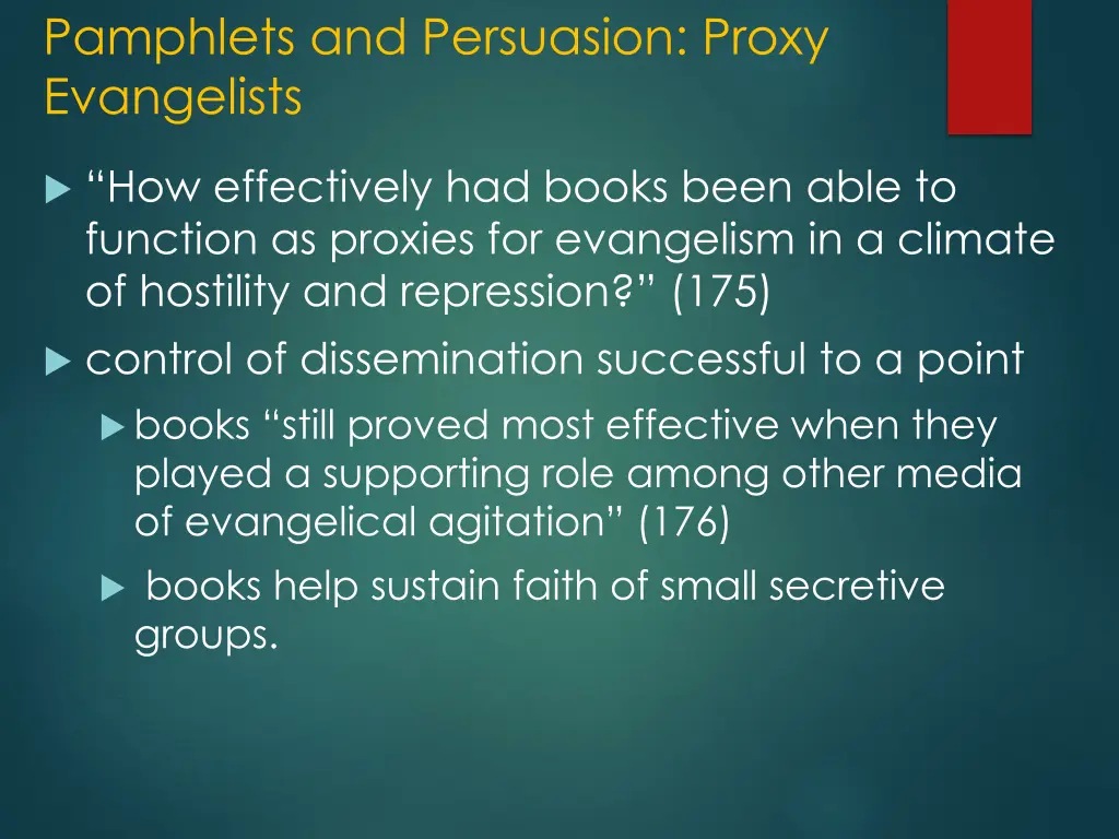 pamphlets and persuasion proxy evangelists 1