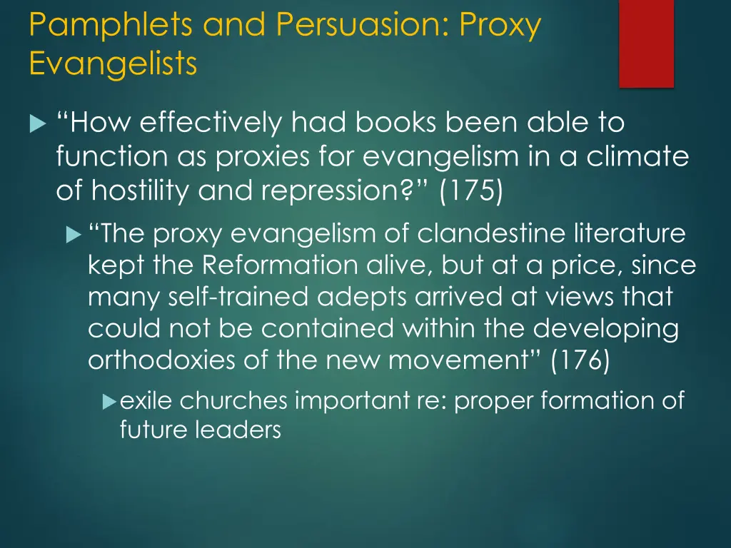 pamphlets and persuasion proxy evangelists 2