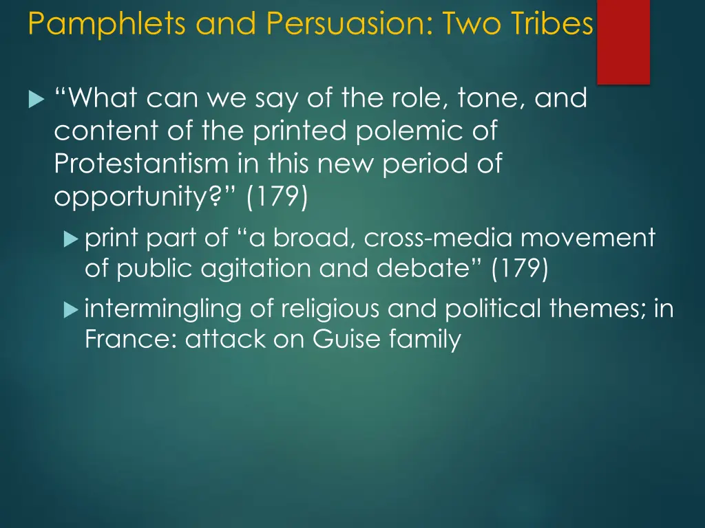 pamphlets and persuasion two tribes 1