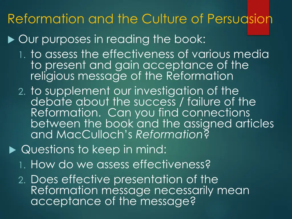 reformation and the culture of persuasion