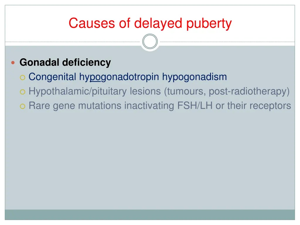 causes of delayed puberty 1