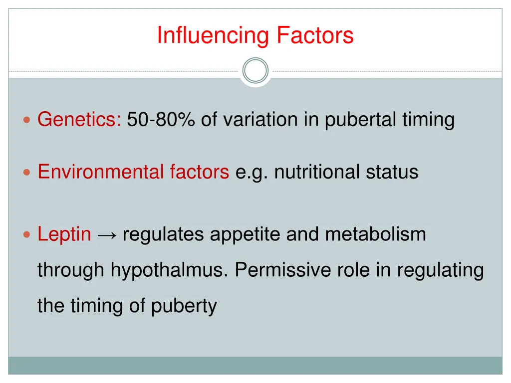 influencing factors