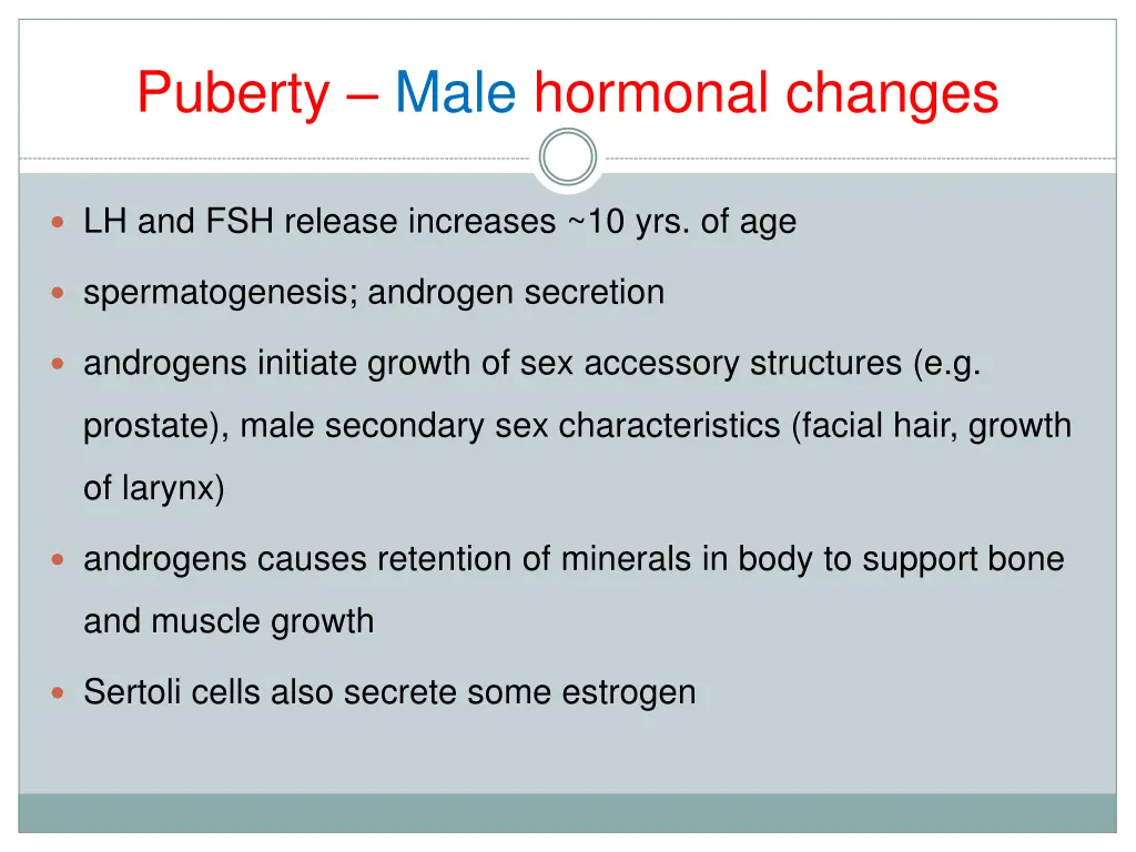 puberty male hormonal changes