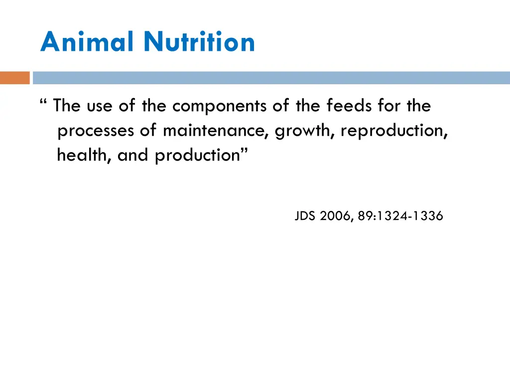 animal nutrition