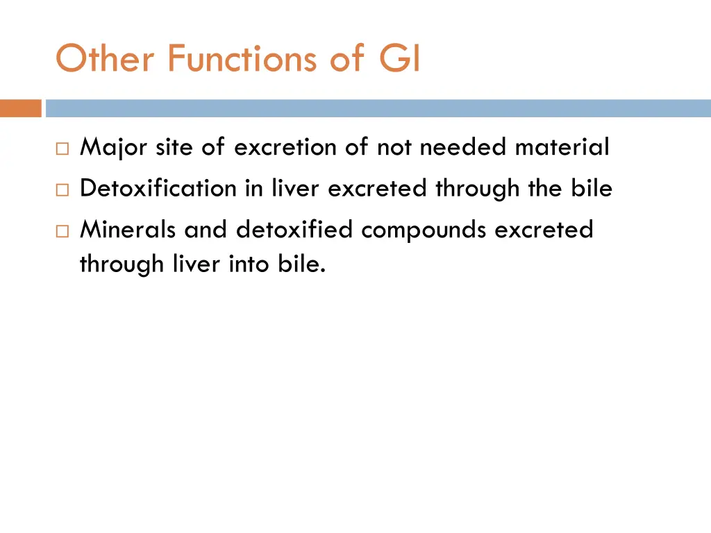 other functions of gi
