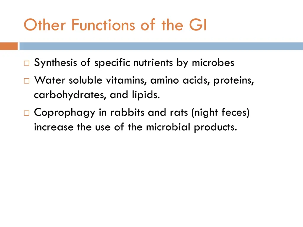 other functions of the gi