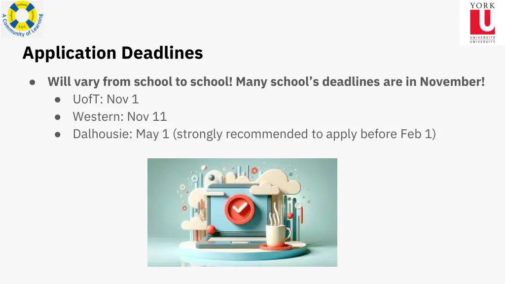 application deadlines