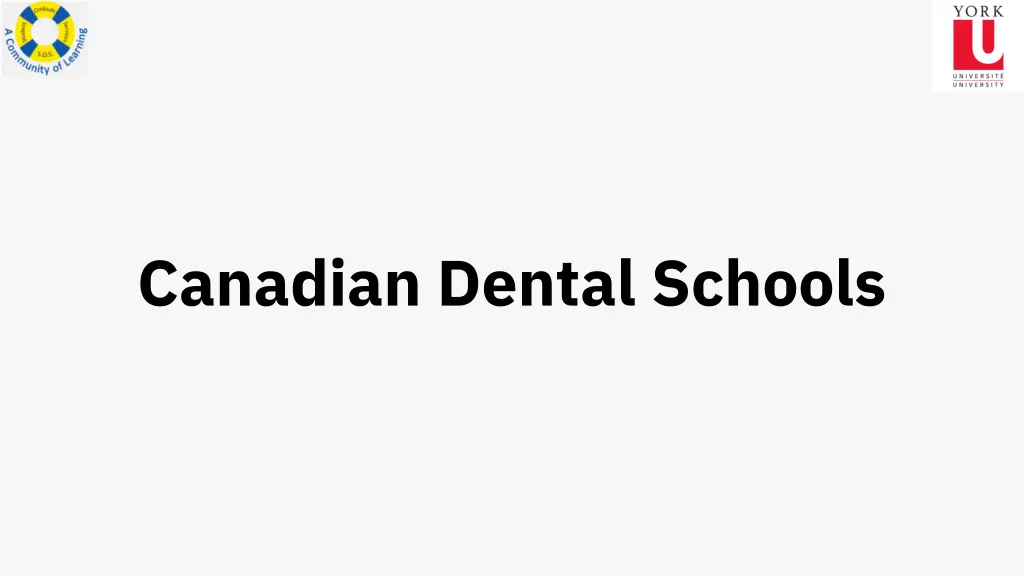 canadian dental schools