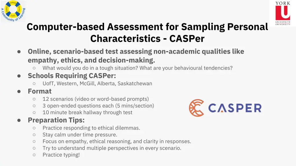 computer based assessment for sampling personal