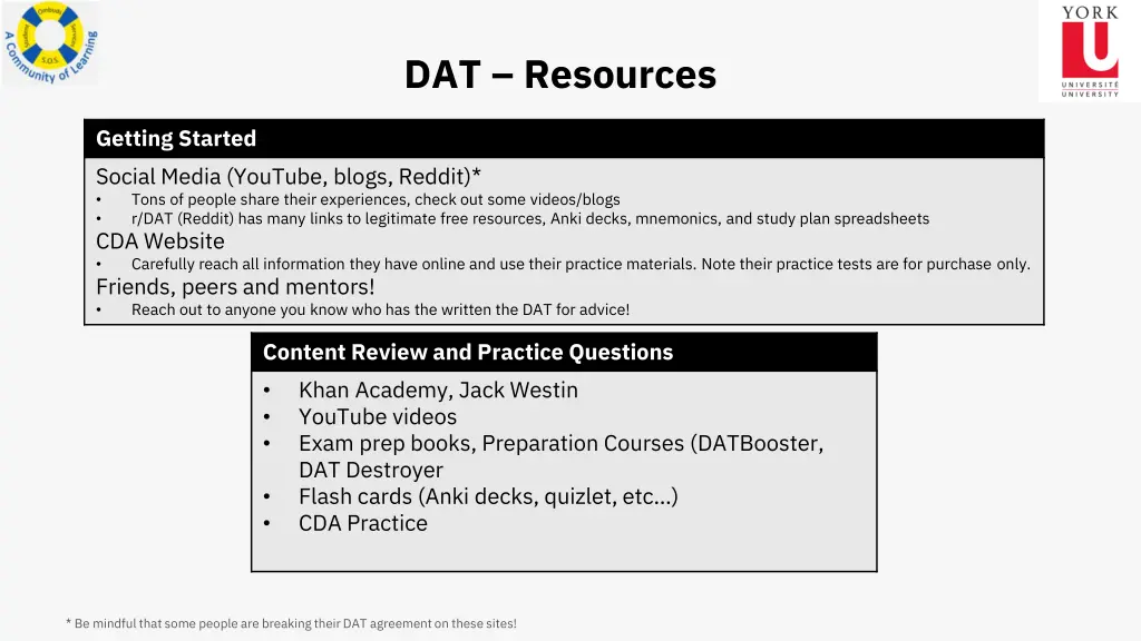 dat resources