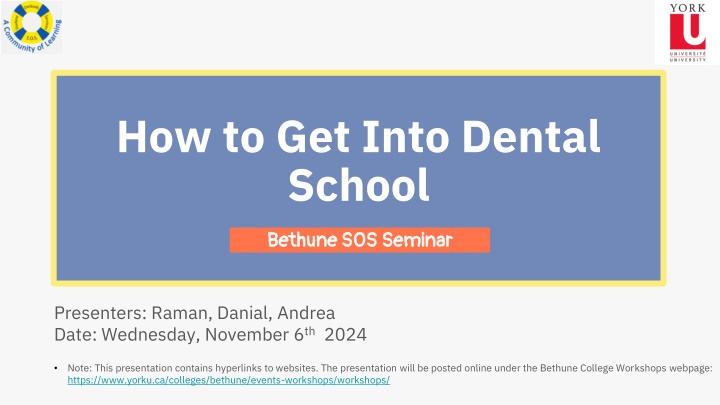 how to get into dental school
