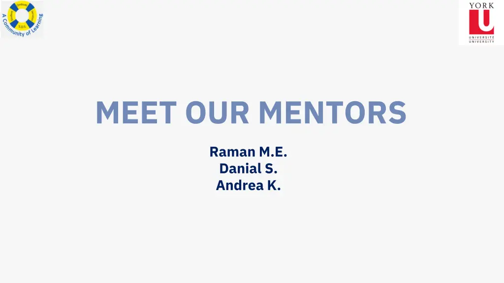 meet our mentors