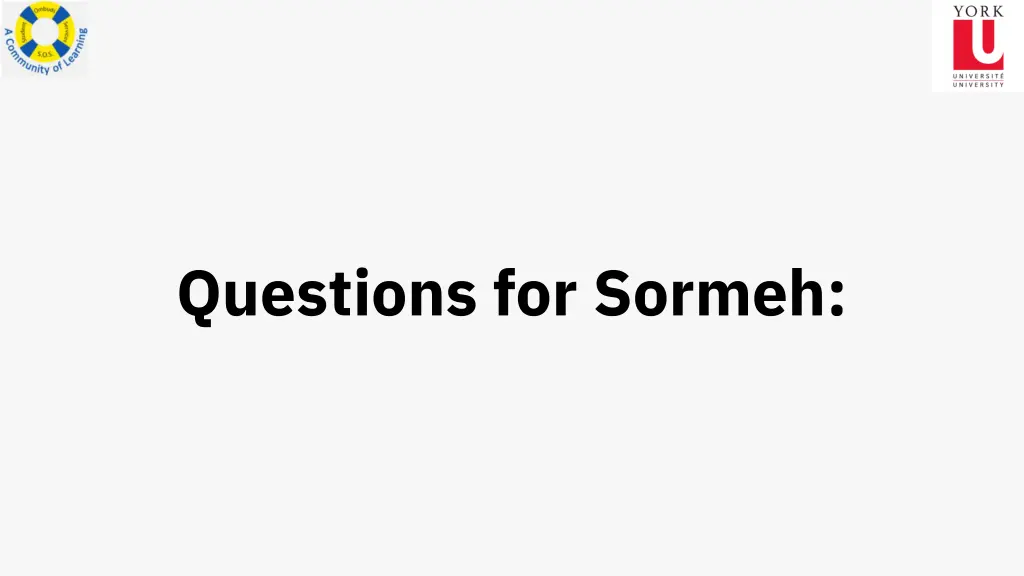 questions for sormeh