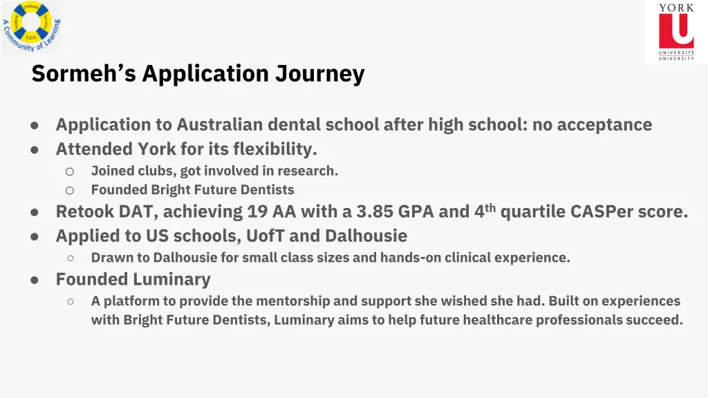 sormeh s application journey