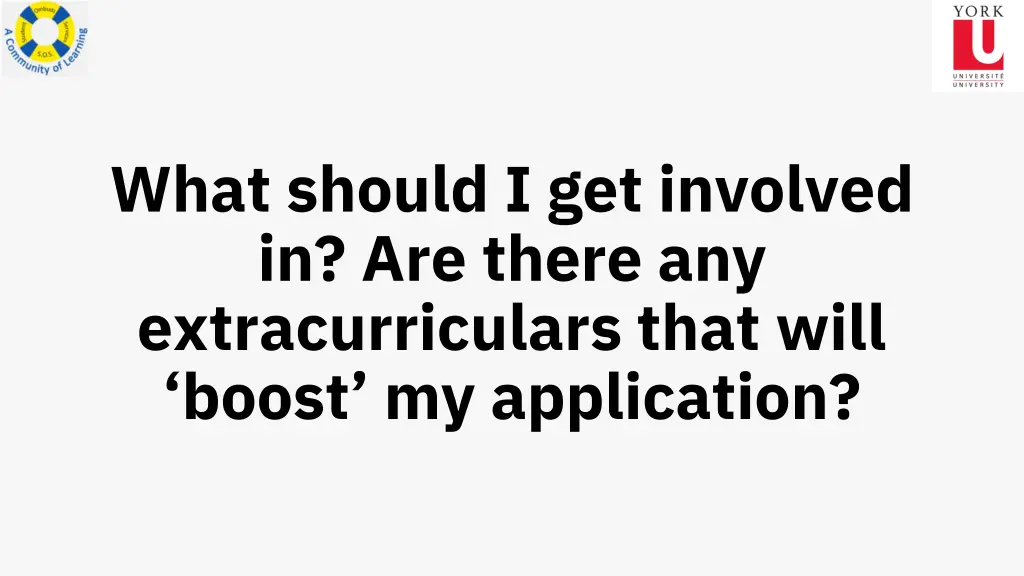 what should i get involved in are there