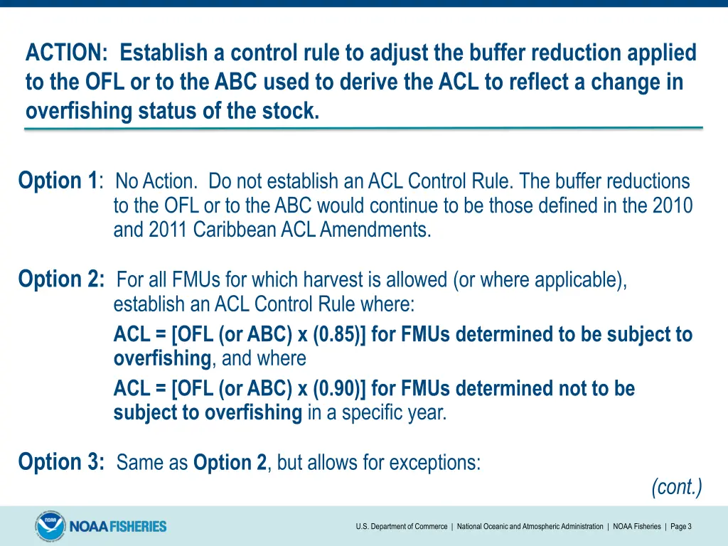 action establish a control rule to adjust