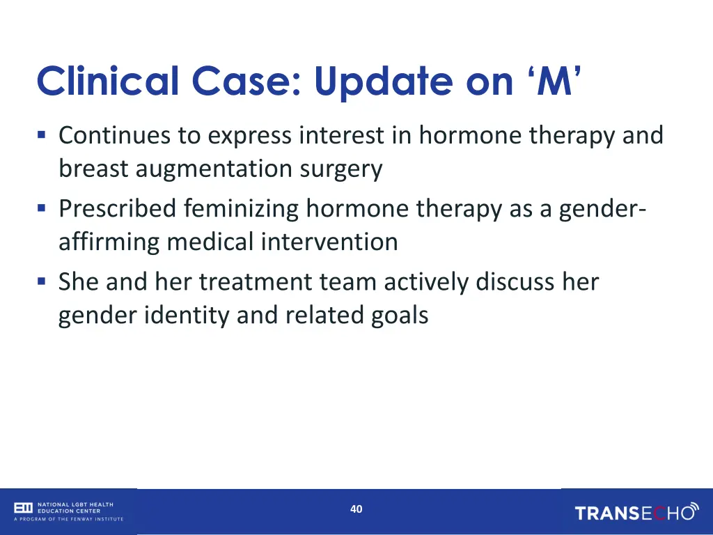 clinical case update on m 1