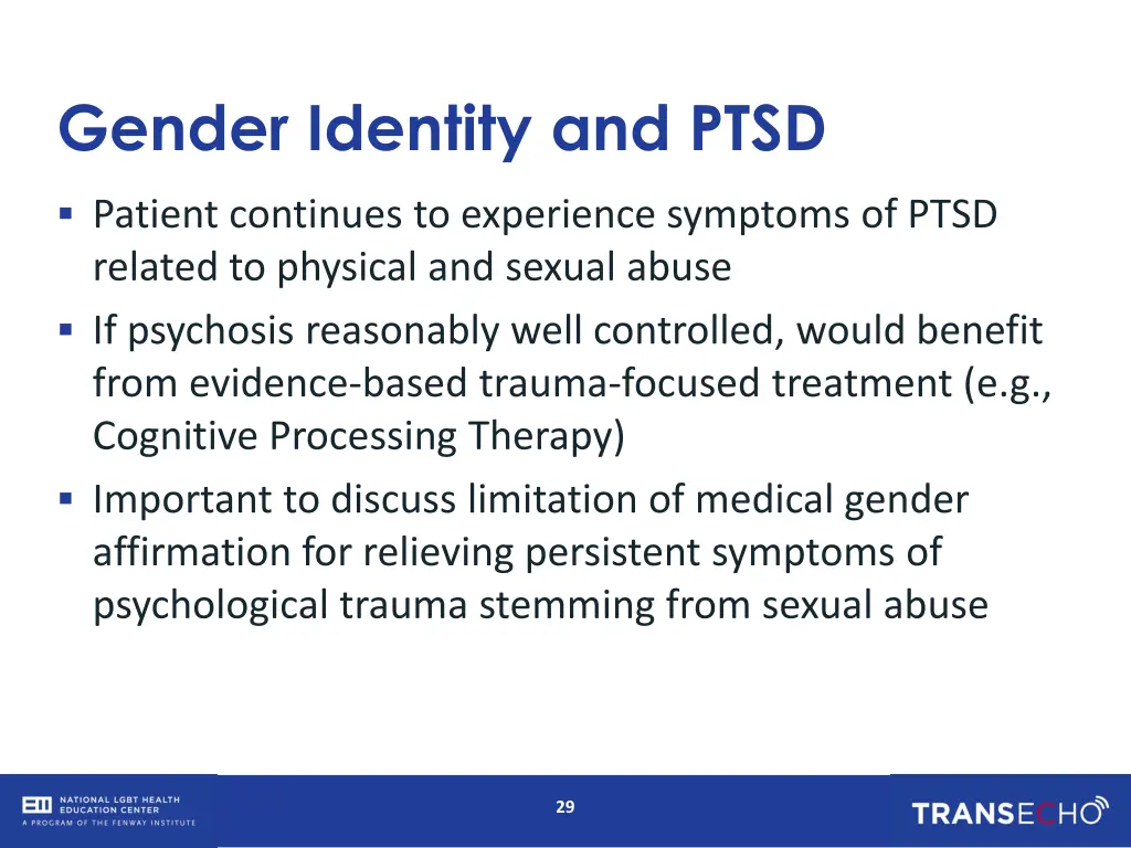 gender identity and ptsd