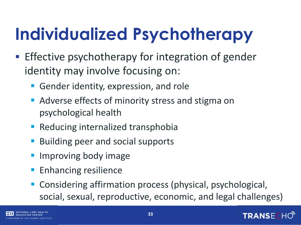 individualized psychotherapy