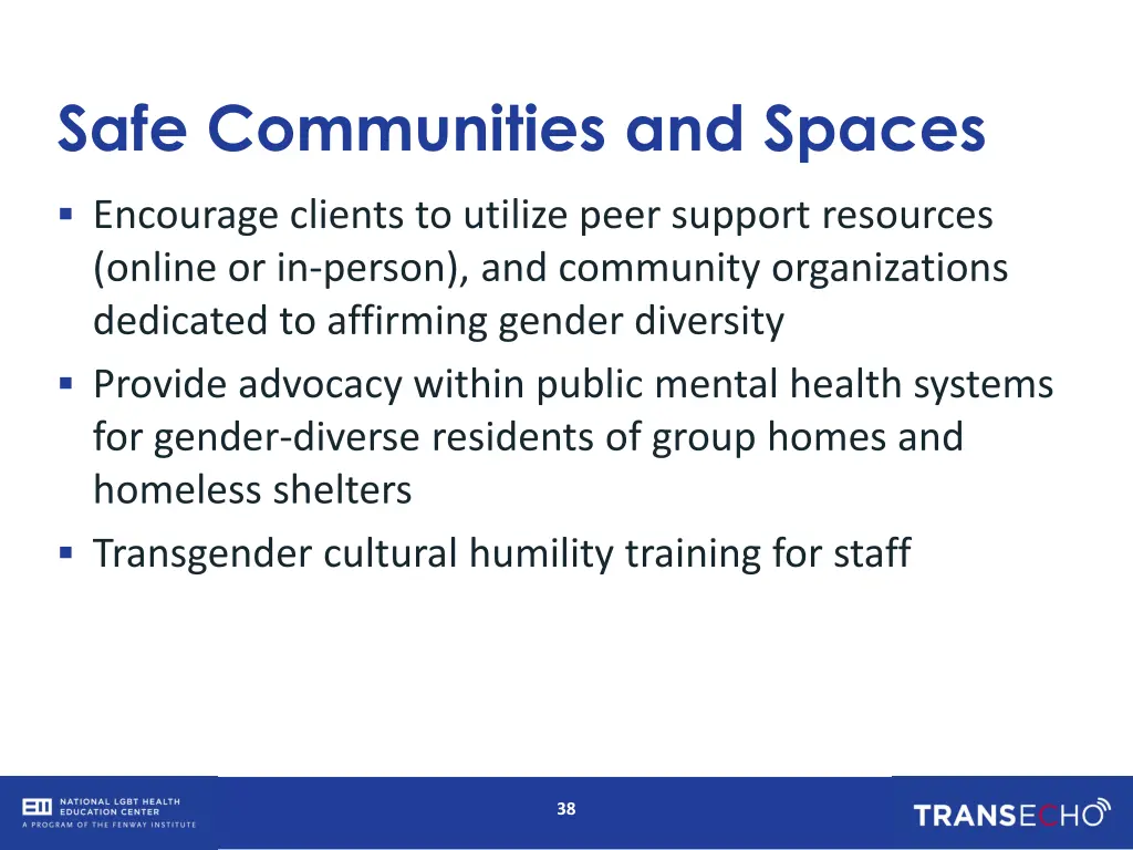 safe communities and spaces