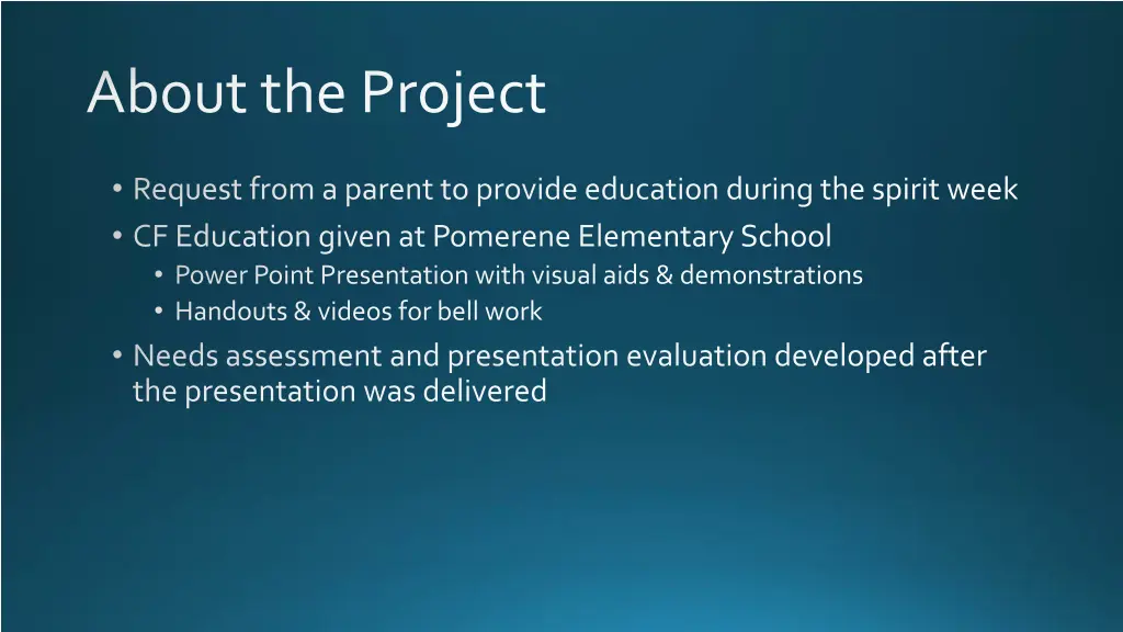 about the project