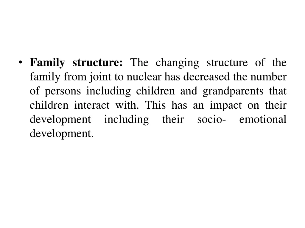 family structure the changing structure