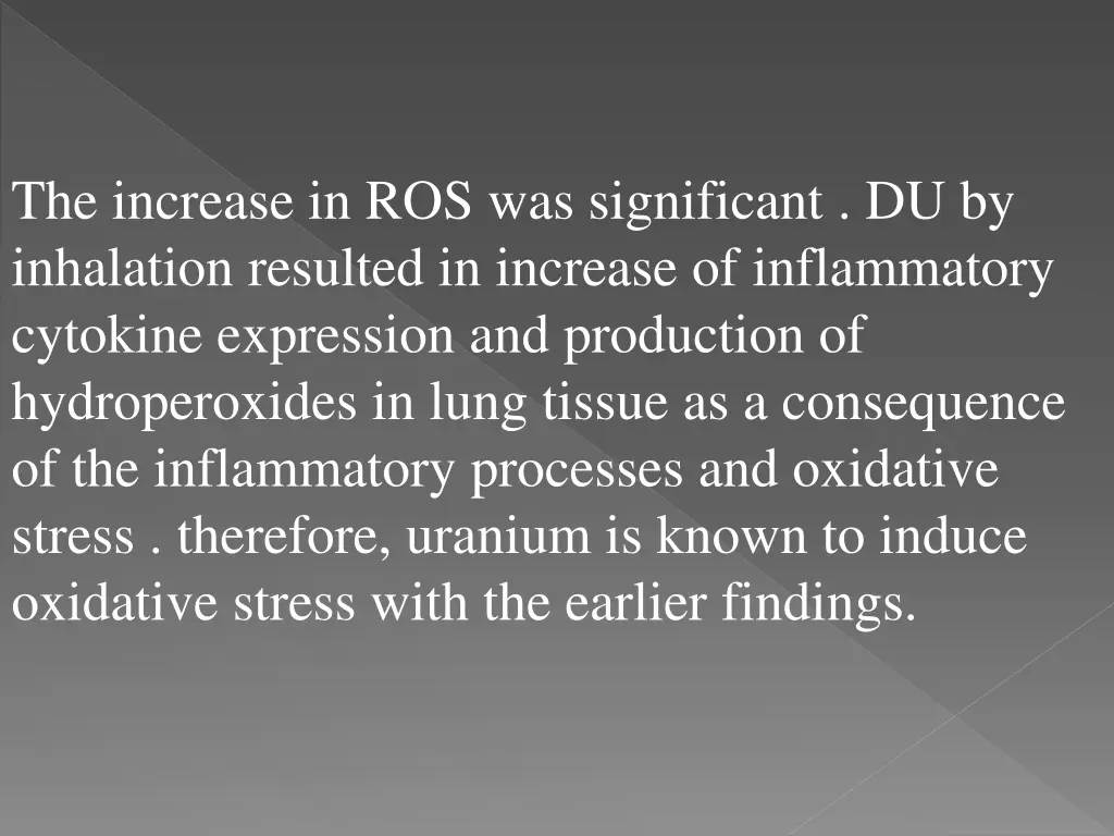 the increase in ros was significant
