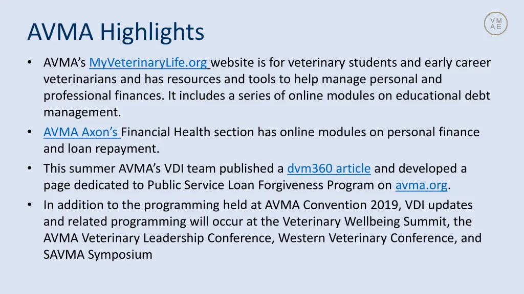 avma highlights