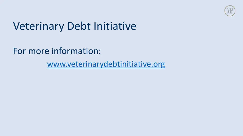 veterinary debt initiative 1