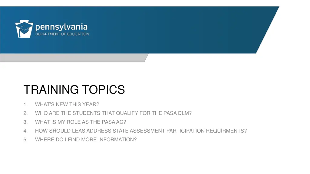 training topics
