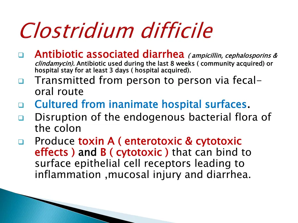 antibiotic associated diarrhea clindamycin