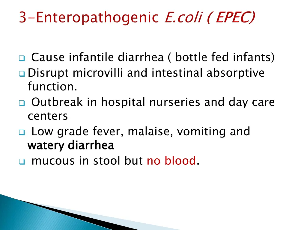 cause infantile diarrhea bottle fed infants