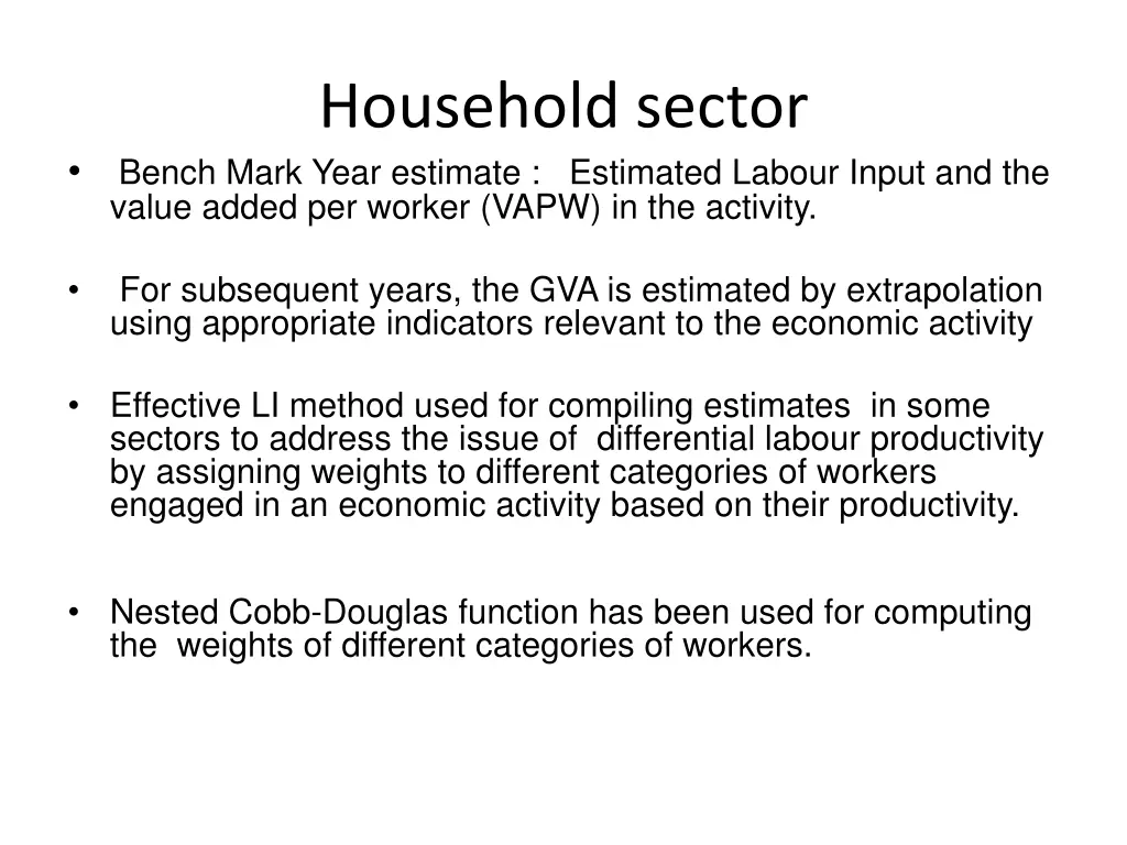 household sector