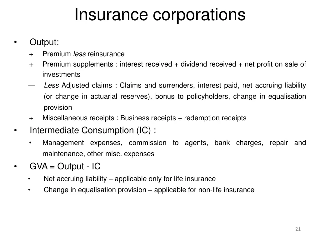insurance corporations