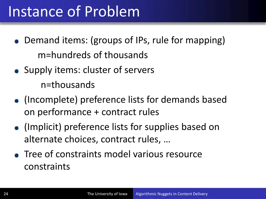 instance of problem