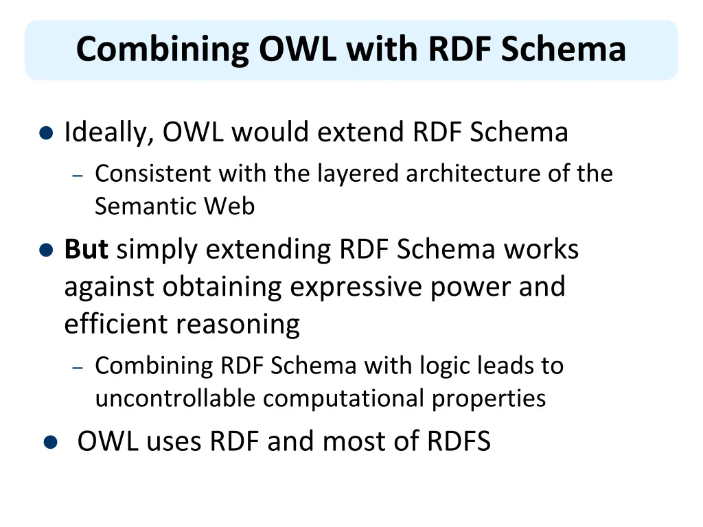 combining owl with rdf schema