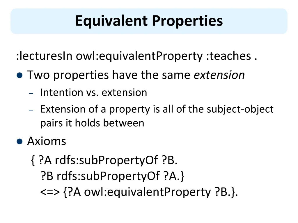 equivalent properties