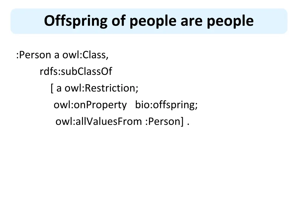 offspring of people are people