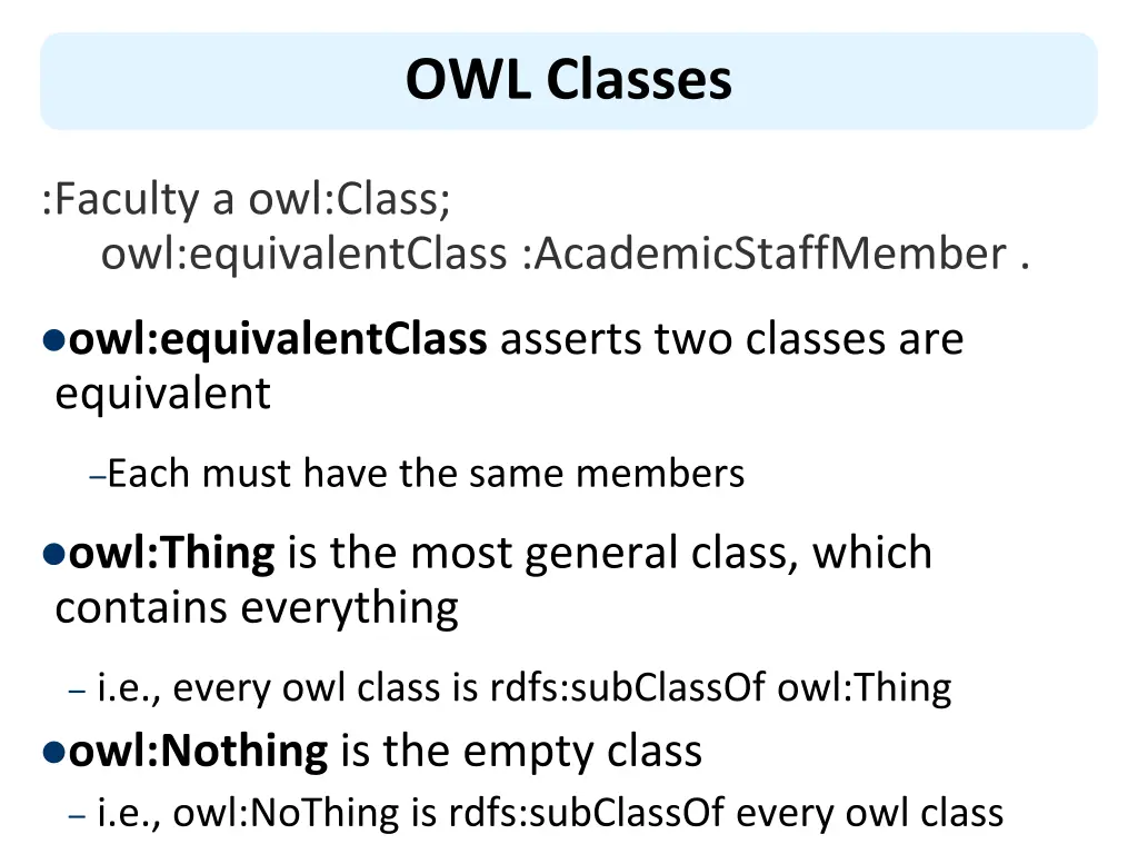 owl classes 1