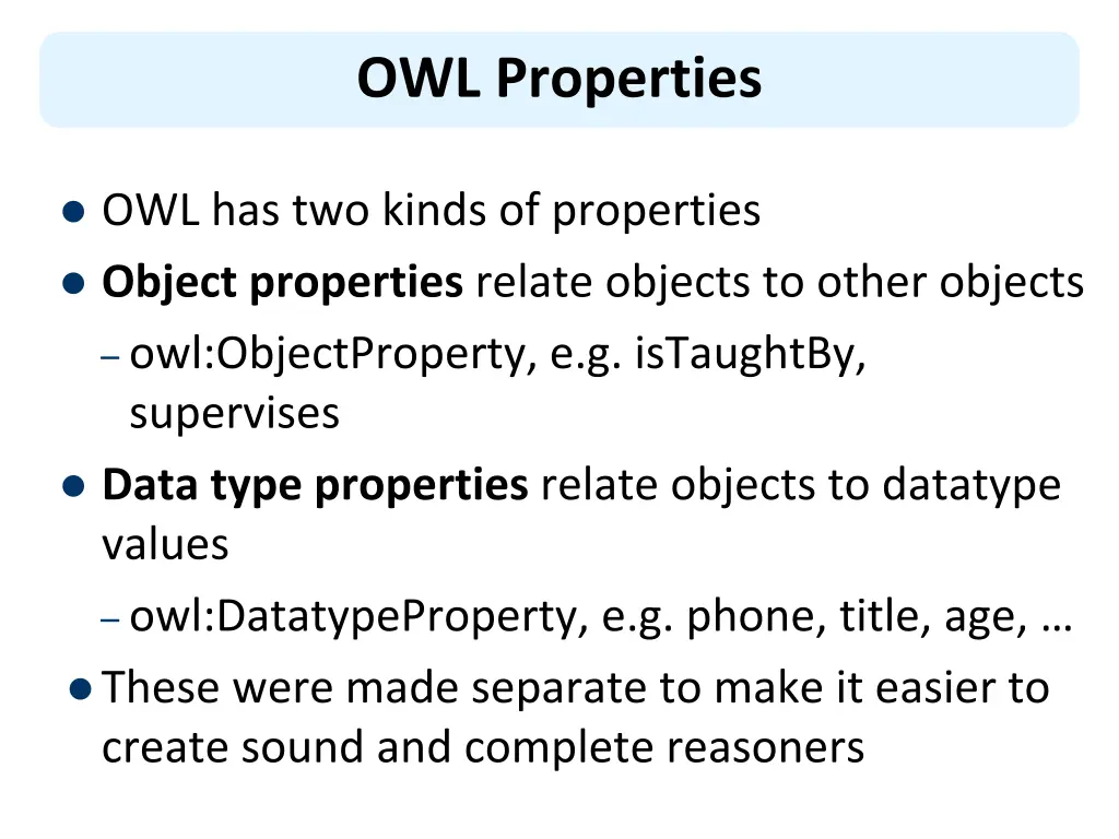 owl properties