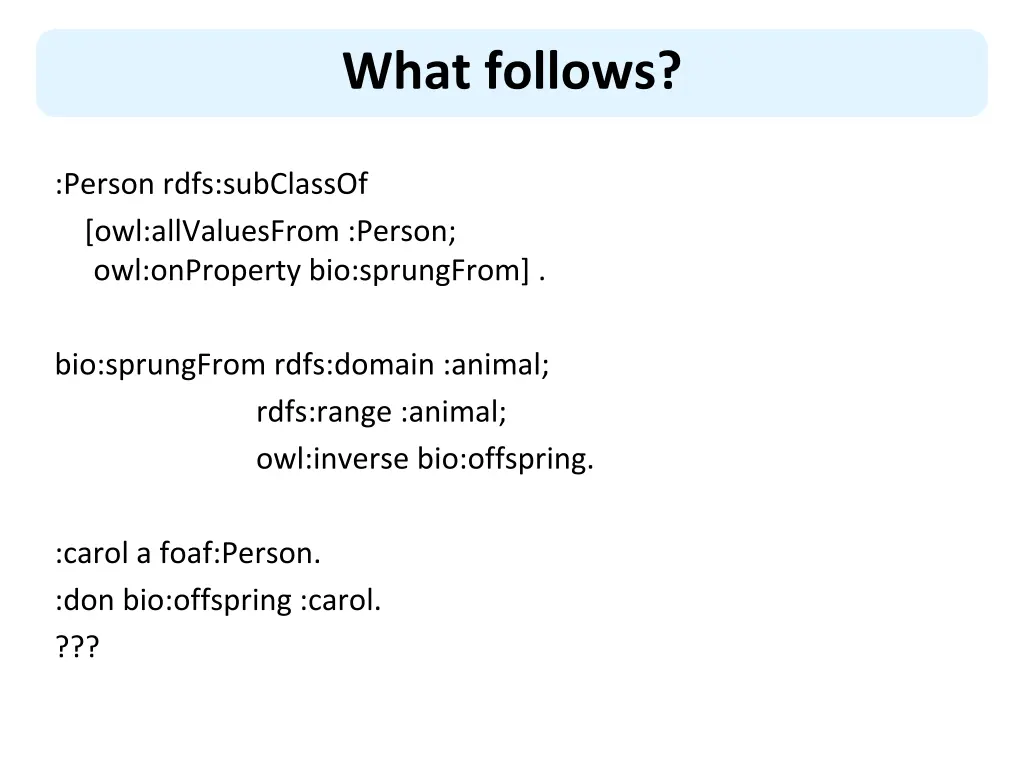 what follows 1