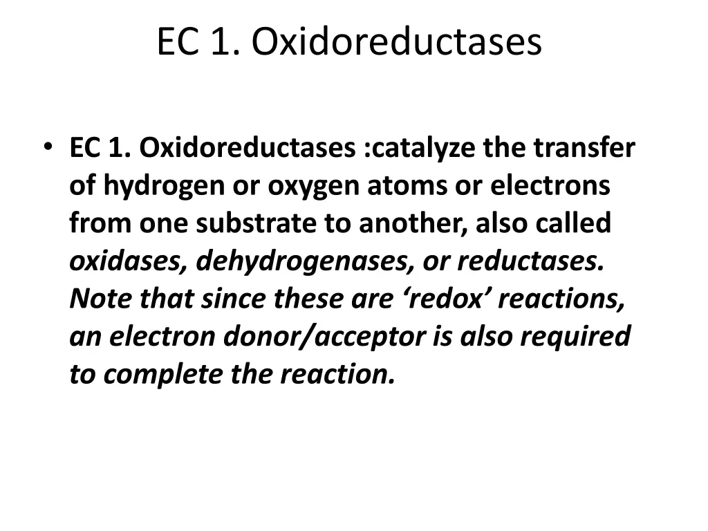 ec 1 oxidoreductases