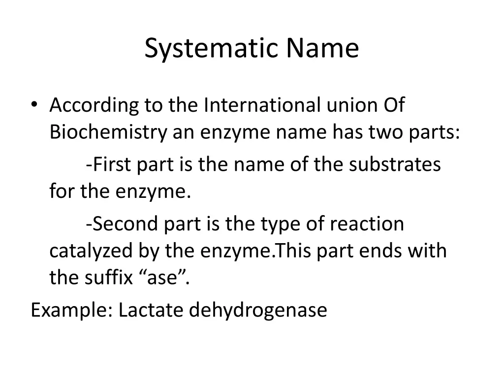 systematic name
