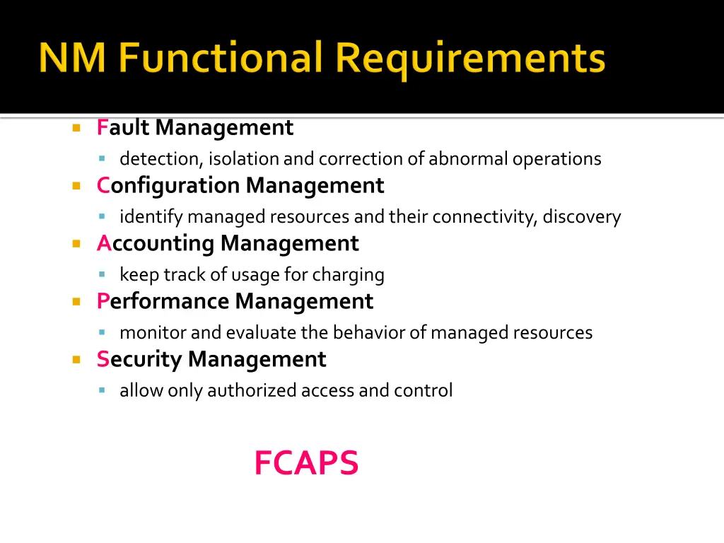 fault management detection isolation