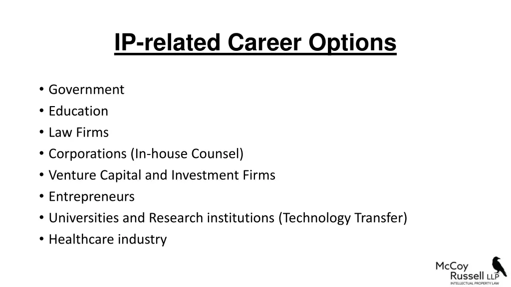 ip related career options