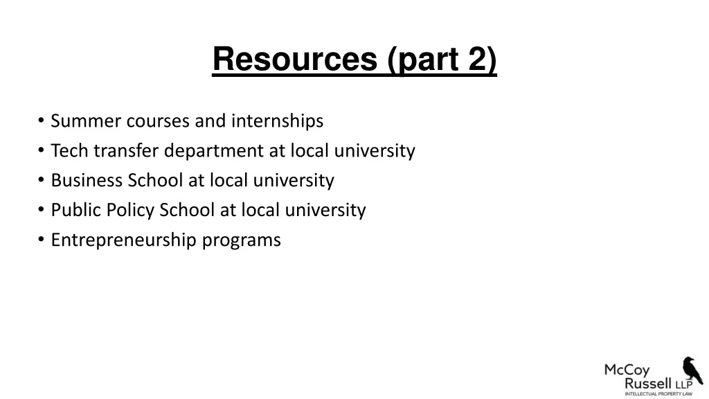 resources part 2