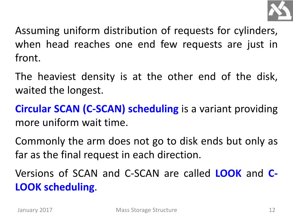 assuming uniform distribution of requests