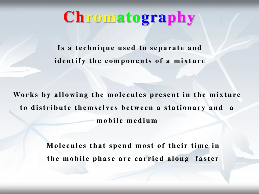 chromatography 1