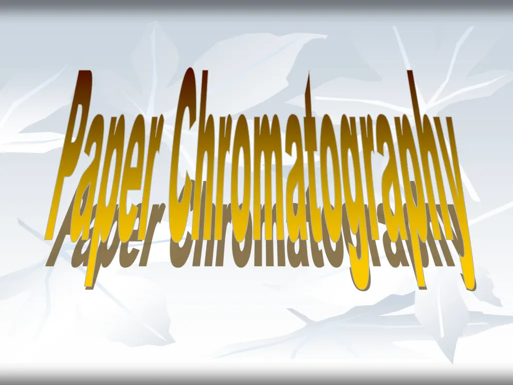 paper chromatography