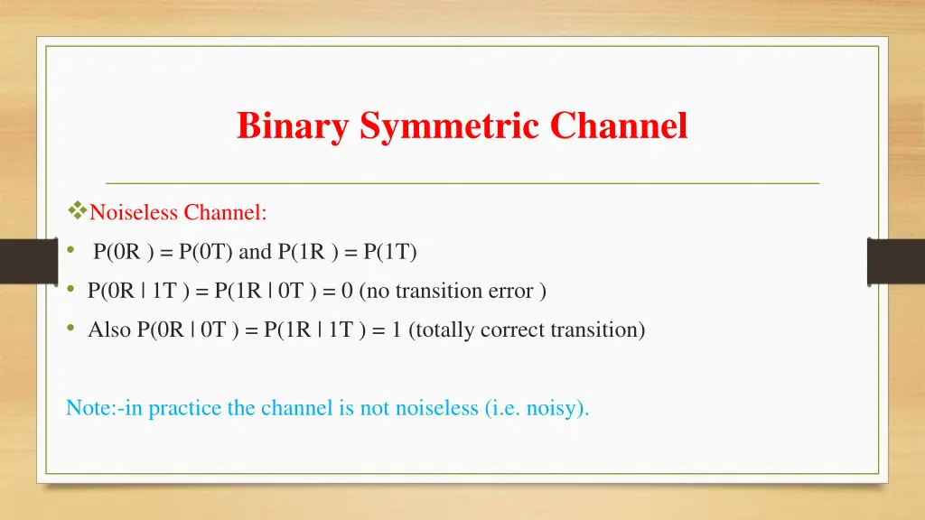 binary symmetric channel
